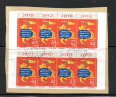 JAPON - JAPAN - 2024 - ANNEE LUNAIRE DU DRAGON - Oblitéré - Used - Unstucked - Sur Fragment - Bloc De 8 - Bloc Of 8 - - Usados