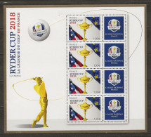 FRANCE MNH ** Bloc 142 Ryder Cup 2018 Golf Sport - Nuevos