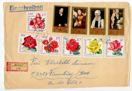 Germany East 1972 Registered Cover Front; Niesky To Vienenburg; Stamps - Paintings By Lucas Cranach & Rose Exhibition - Cartas & Documentos