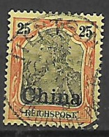 GERMANIA REICH  UFFICI IN CINA  1900 FRANCOBOLLI DELLA GERMANIA SOPRASTAMPA YVERT. 13 USATO VF - China (oficinas)