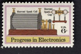 204355930 1973 SCOTT 1500 (XX) POSTFRIS MINT NEVER HINGED  - ELECTRONIC PROGRESS - MARCONI S SPARK COIL AND GAP - Unused Stamps