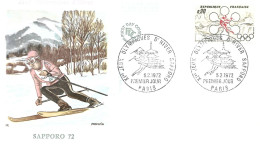 FRANCE 1972 - YT 1705 - XIe Jeux Olympiques D'Hiver - SAPPORO 1972 - 05.02.1972 - 1970-1979