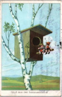 Deux Enfants Au Bord D'un Nichoir Dans Un Arbre. Carte Allemande.   Daté De 1923 - Poulbot, F.