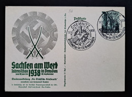 Deutsches Reich 1938, Postkarte P270 CHEMNITZ Sonderstempel - Postkarten