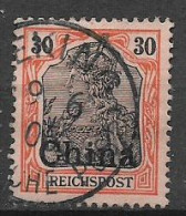 GERMANIA REICH  UFFICI IN CINA  1900 FRANCOBOLLI DELLA GERMANIA SOPRASTAMPA YVERT. 14  USATO VF - Chine (bureaux)