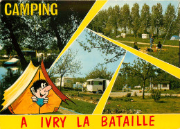 27* IVRY LA BATAILLE  Camping -  Multivues  (CPM 10,5x15cm) RL16,1524 - Ivry-la-Bataille