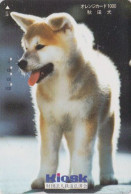 Carte Orange JAPON - Série KIOSK - ANIMAL - CHIEN - AKITA - Japanese DOG - JAPAN Prepaid JR Card - HUND - 1251 - Dogs