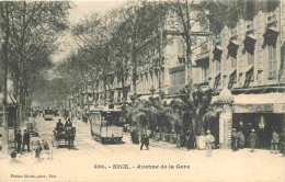 06 - Nice - Avenue De La Gare - Animée - Tramway - Précurseur - CPA - Carte Neuve - Voir Scans Recto-Verso - Straßenverkehr - Auto, Bus, Tram