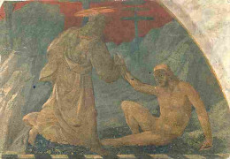 Art - Peinture Religieuse - Paolo Uccello - Création De Adam - Firenze - Chiostro Di S M Novella - CPM - Voir Scans Rect - Quadri, Vetrate E Statue