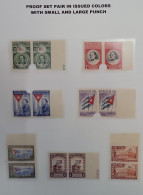 O) 1951 CUBA, IMPERFORATE PUNCH, MIGUEL TEURBE TOLON AND FLAG, NARCISO LOPEZ. EMILIA TEURBE TOLON SEWING FLAG, CUBAN FLA - Sonstige & Ohne Zuordnung