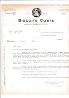 13-Biscuits Coste....Marseille...(Bouches-du-Rhône)...1956 - Alimentos