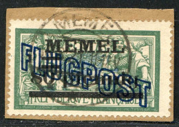 REF 090 > MEMEL < Yv PA N° 3 Ø < BEAU OBLITERE Sur FRAGMENT - Used Ø Air Mail > - Used Stamps