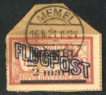 REF 090 > MEMEL < Yv PA N° 5 Ø < BEAU OBLITERE Sur FRAGMENT - Used Ø Air Mail > - Used Stamps