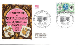 FRANCE 1968 - YT 1572 - Bicentenaire Du Rattachement De La Corse à La France - 05.10.1968 - 1960-1969