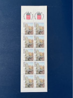 MONACO Carnet De 10 Timbres N 1708 De 1990 La Rampe En état Luxe - Neufs