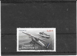 FRANCE  2022   CHASSEUR DEWOITINE D1  TIMBRE GOMME CACHET ROND  PA N° 92 - 1960-.... Gebraucht