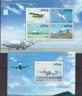 Maldives MNH Minisheet And SS - Flugzeuge