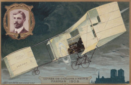 Aviation - Voyage De Chalons à Reims - Farman 1908 - Aviateurs