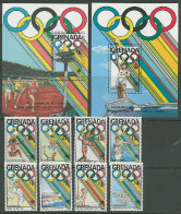 Grenada 1989 Olympic Games Seoul, Tennis, Athletics, Rowing, Fencing, Swimming Set Of 8 + 2 S/s MNH - Summer 1988: Seoul