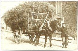 Delcampe - ETAMPES - Quartier Saint Pierre, Rue Sadi Carnot - Attelage Ramassage De Foin - CARTE PHOTO - Etampes