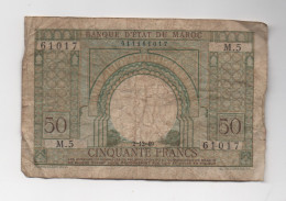 MAROC : 50 FRANCS 1946 - Marruecos