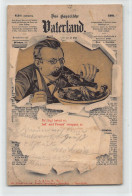 Judaica - GERMANY - Dr. Sigl, Founder Of Das Bayerische Vaterland Newspaper, Cartoon Eating Jews And Prussians - Publ. C - Judaísmo