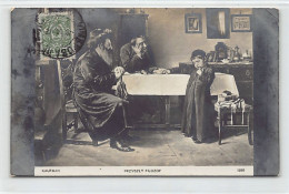 Judaica - POLAND - The Future Philosopher (Przyszły Filozof) ) Rabbi And His Son, From A Painting By Kaufman - Publ. Unk - Giudaismo
