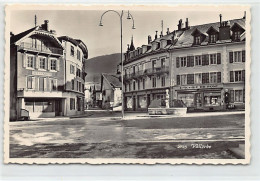 VALLORBE (VD) Centre - Fontaine - Cafe De La Placette - Epicerie Du Pont - Ed. Perrochet 2745 - Vallorbe
