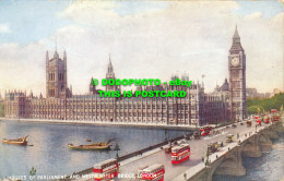 R470055 London. Houses Of Parliament And Westminster Bridge. Valentine. Valesque - Autres & Non Classés