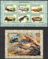 Mozambique 2007 Reptiles Crocodiles Sheet + S/S MNH - Mosambik