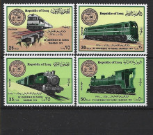 1975 IRAK 764-67** Trains, Locomotives - Irak