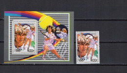 Guinea 1988 Olympic Games, Tennis, Steffi Graf Stamp + S/s MNH - Estate 1988: Seul