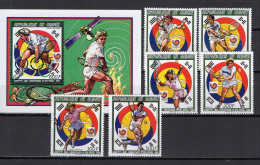 Guinea 1987 Olympic Games Seoul, Space, Tennis Set Of 6 + S/s MNH - Zomer 1988: Seoel