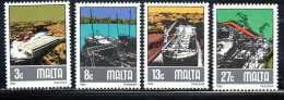 MALTA 1982 SHIPBUILDING AND REPAIRING, TARZNAR SHIPYARDS. ASSEMBLY CANTIERE NAVALE COMPLETE SET SERIE COMPLETA MNH - Malta