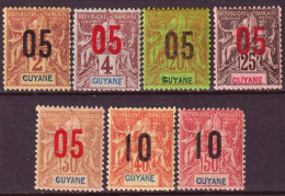 Guyana 1912 Y.T.66/72 */MH VF/F - Ongebruikt