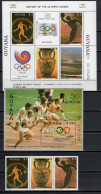 Guyana 1987 Olympic Games Seoul, Strip Of 3 + 2 S/s MNH - Ete 1988: Séoul