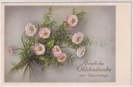 Herzliche Glückwünsche Zm Geburtstage - Blumen - Gelaufen 1938 Ab Thun - Bloemen