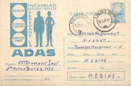 Postal Stationery Postcard Romania ADAS Insurance - Romania