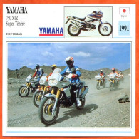 YAMAHA 750 XTZ Super Ténéré  1991 Japon Fiche Technique Moto - Sport
