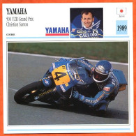 YAMAHA 500 YZR Grand Prix Christian Sarron 1989 Japon Fiche Technique Moto - Sports