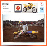 SUZUKI 125 RM Yves Demaria 1991 Japon Fiche Technique Moto - Sports