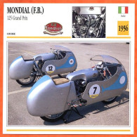 MONDIAL (F.B) 125  1956 Italie Fiche Technique Moto - Sport