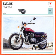 KAWASAKI 750 Z2 1973 Japon Fiche Technique Moto - Sport