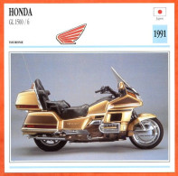 HONDA GL 1500 / 6  1991 Japon Fiche Technique Moto - Sport