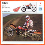 HONDA 250 CR  Jean Michel Bayle 1991 Japon Fiche Technique Moto - Deportes