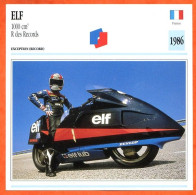 ELF 1000 R Records  1986 France Fiche Technique Moto - Sport