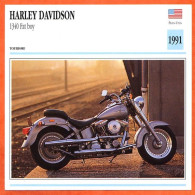 HARLEY DAVIDSON 1340 Fat Boy 1991 Fiche Technique Moto - Deportes