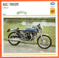 EGLI VINCENT 1000 1967 Suisse Fiche Technique Moto - Sports