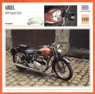 ARIEL 1000 Square Four 1939 UK Fiche Technique Moto - Sports