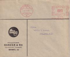 Motiv Brief  "Danzas, Internationale Transporte, Basel"  (Freistempel)       1949 - Cartas & Documentos